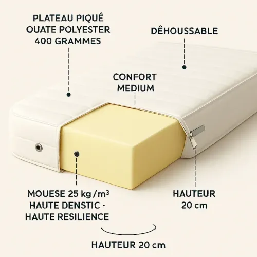 Matelas Confort Luxe DeLoison la qualité à prix usine